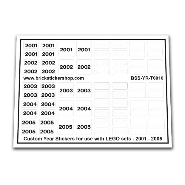 Custom Sticker - Years 2001-2005