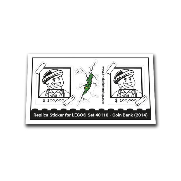 Replacement Sticker for Set 40110 - Coin Bank