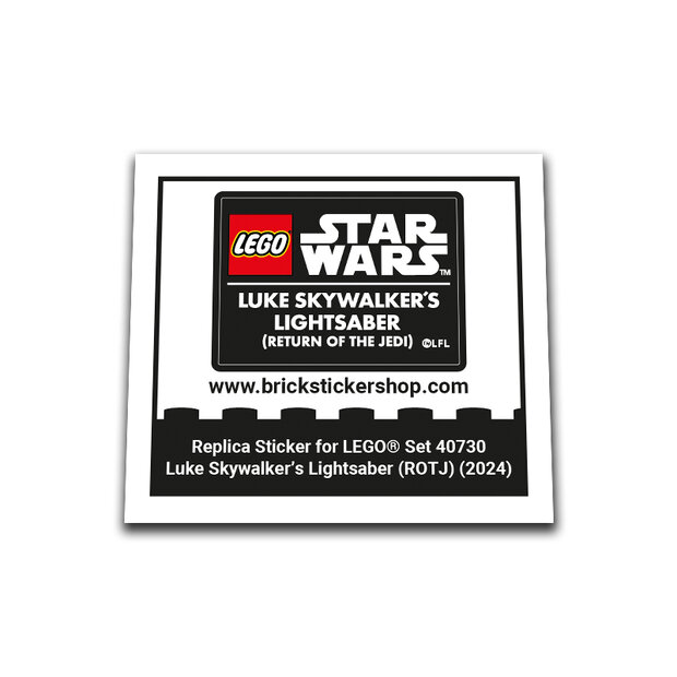 Replacement Sticker for Set 40730 - Luke Skywalker&#039;s Lightsaber (Return of the Jedi)