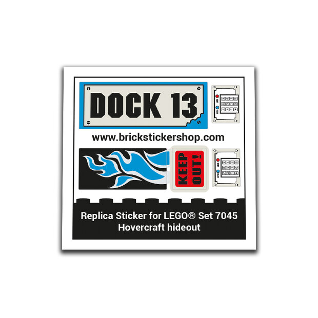 Replacement Sticker for Set 7045 - Hovercraft hideout
