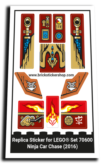 Replacement Sticker for Set 70600 - Ninja Bike Chase