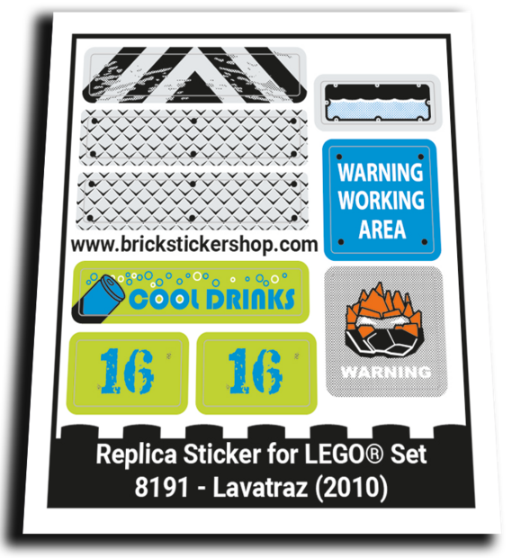 Replacement Sticker for Set 8191 - Lavatraz