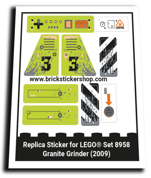 Replacement Sticker for Set 8958 - Granite Grinder