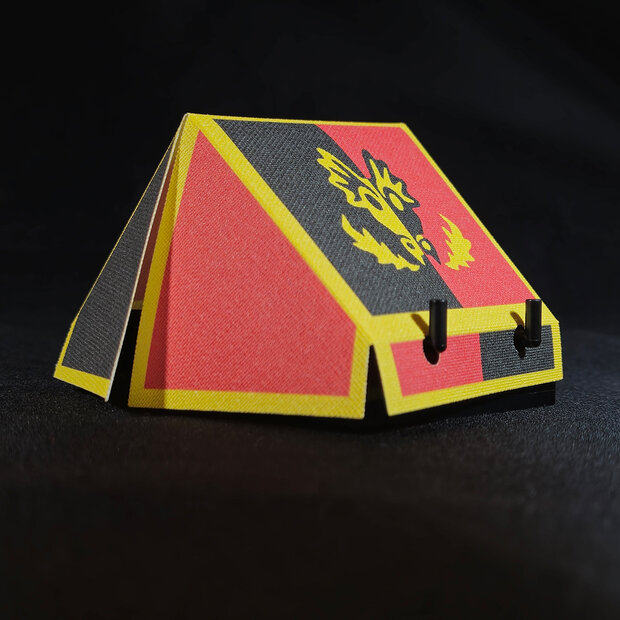 Custom Stof - Castle Tent met Dragon Knight Patroon