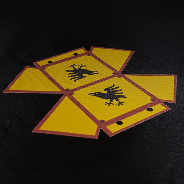 Custom Stof - Castle Tent met Raven Knight Patroon