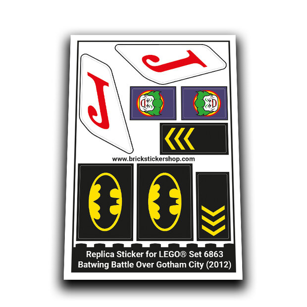Replacement Sticker voor Set 6863 - Batwing Battle Over Gotham City