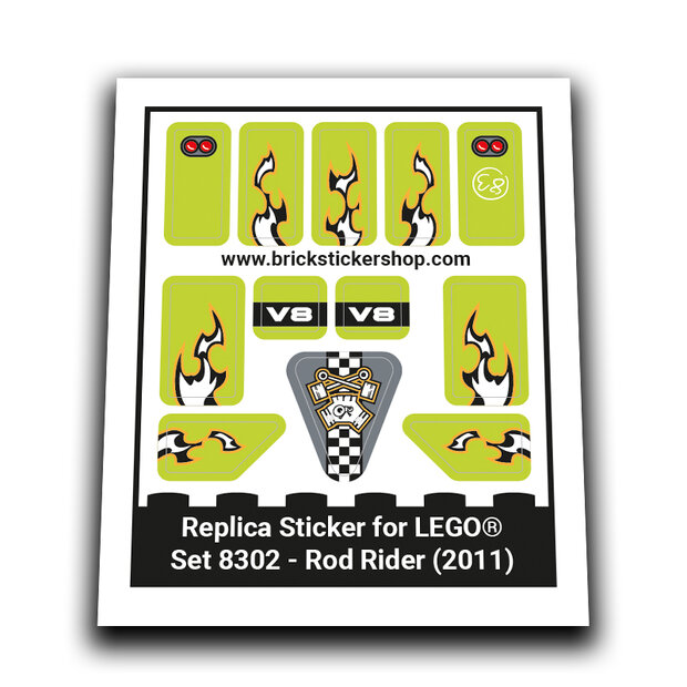 Replacement Sticker for Set 8302 - Rod Rider