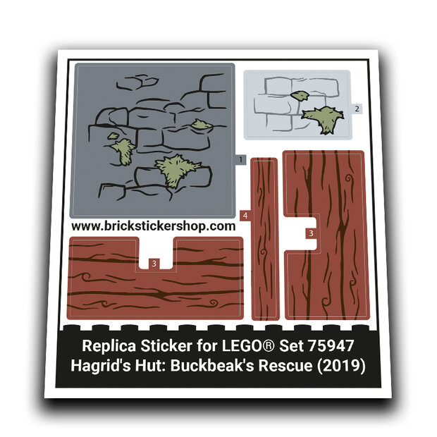 Replacement Sticker for Set 75947 - Hagrid&#039;s Hut: Buckbeak&#039;s Rescue