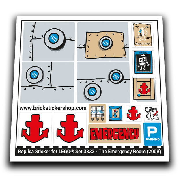 Replacement Sticker for Set 3832 - The Emergency Room
