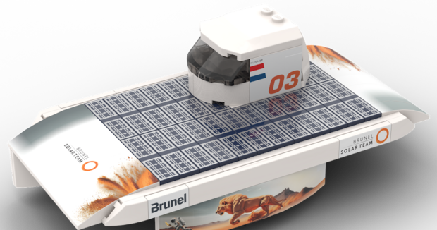 Custom Sticker voor Brunel Solar Team - LEGO NUNA 12