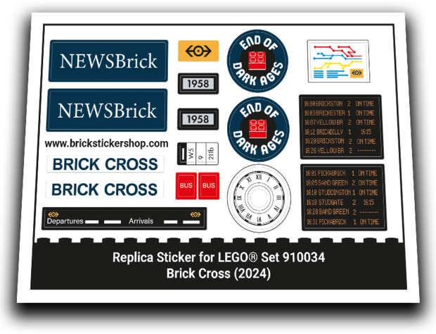 Replacement Sticker for Set 910034 - Brick Cross