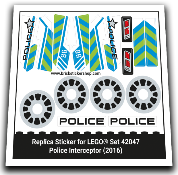 Replacement Sticker for Set 42047 - Police Interceptor