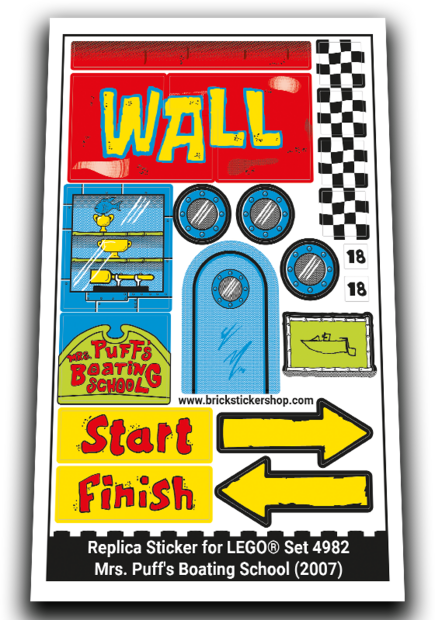 Replacement Sticker for Set 4982 - Mrs. Puff&#039;s Boating School