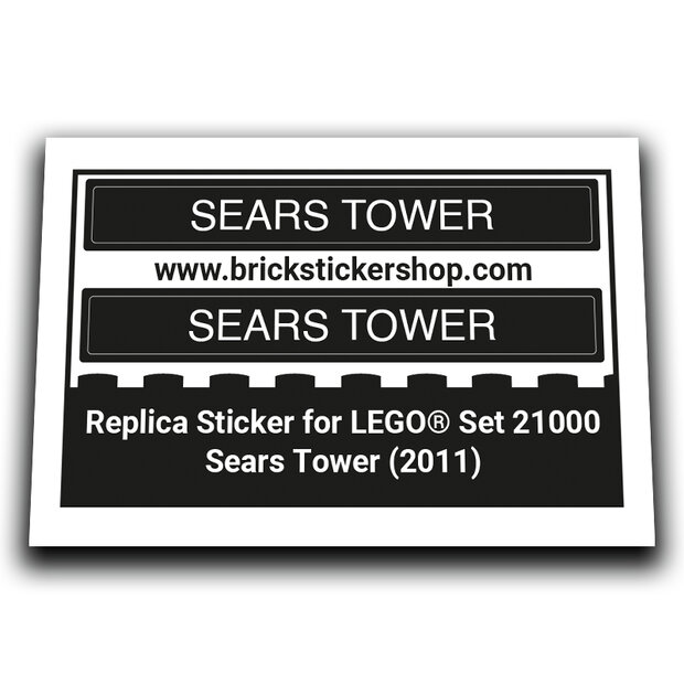 Replacement Sticker for Set 21000 - Sears Tower