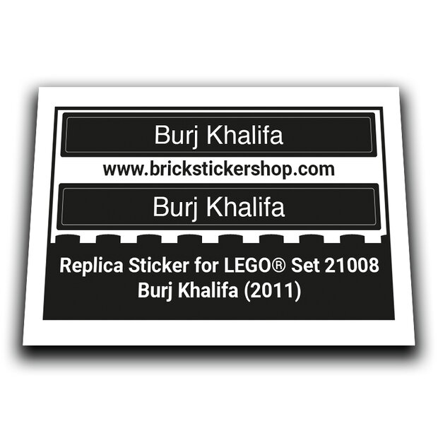 Replacement Sticker for Set 21008 - Burj Khalifa