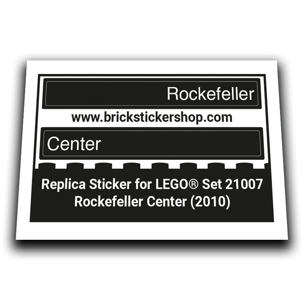 Replacement Sticker for Set 21007 - Rockefeller Center