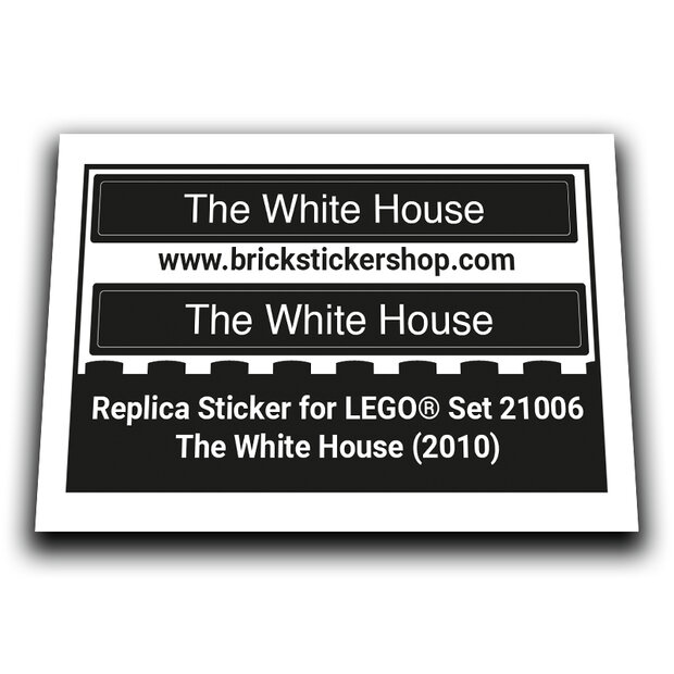 Replacement Sticker for Set 21006 - The White House