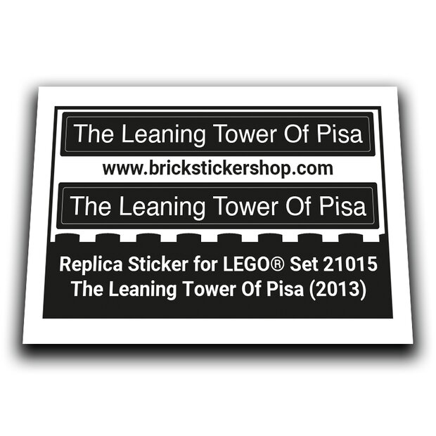 Replacement Sticker for Set 21015 - The Leaning Tower Of Pisa