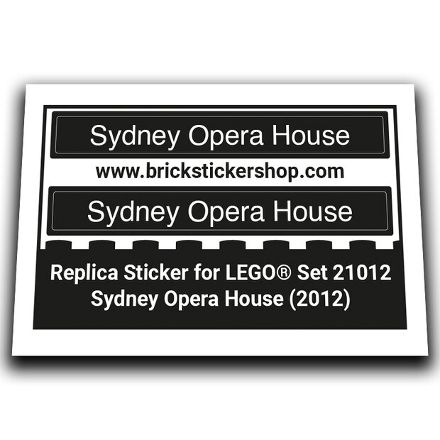 Replacement Sticker for Set 21012 - Sydney Opera House