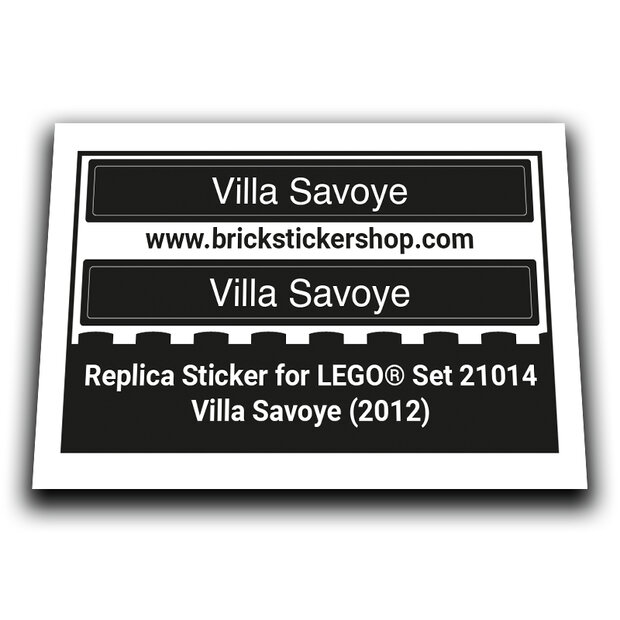 Replacement Sticker for Set 21014 - Villa Savoye