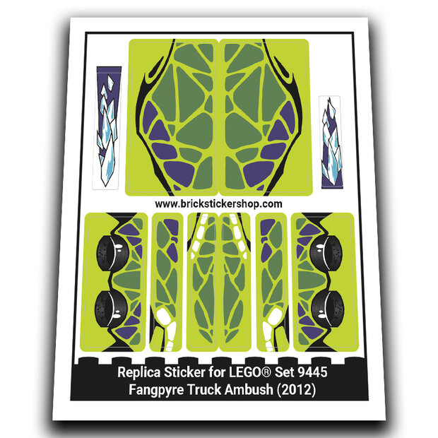 Replacement Sticker for Set 9445 - Fangpyre Truck Ambush