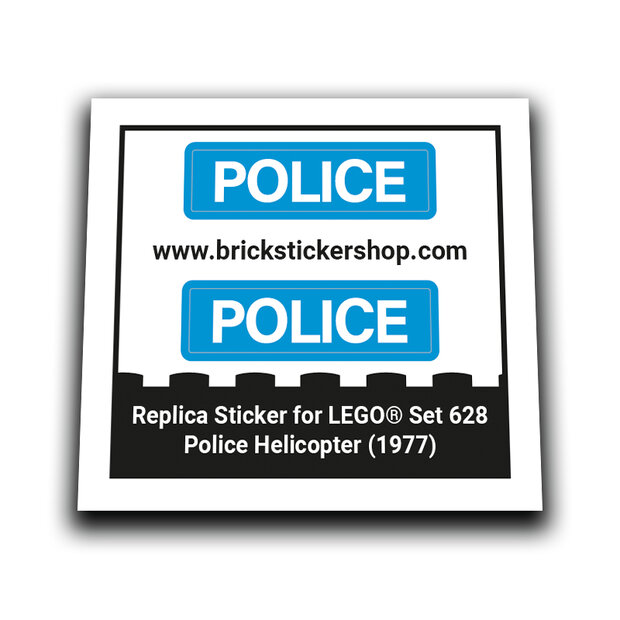 Replacement Sticker for Set 628 - Police Helicopter