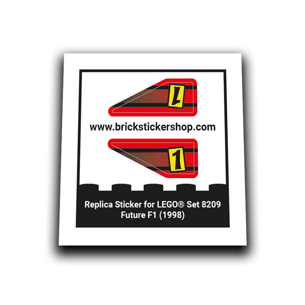 Replacement Sticker for Set 8209 - Future F1