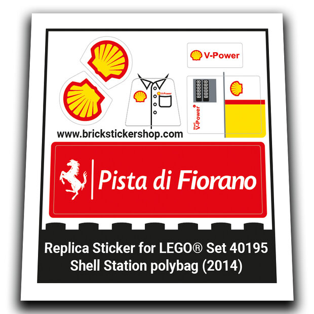 Replacement Sticker for Set 40195 - Shell Station polybag
