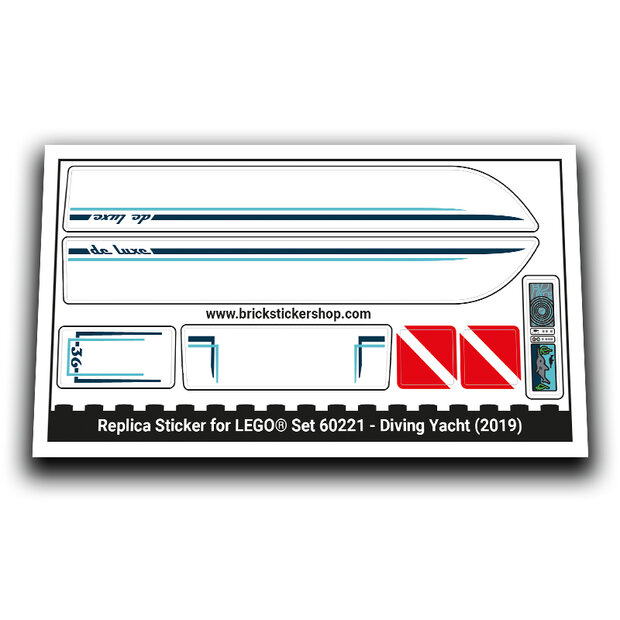 Replacement Sticker for Set 60221 - Diving Yacht