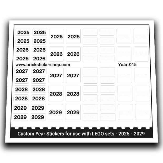 Custom Sticker - Years 2025-2029