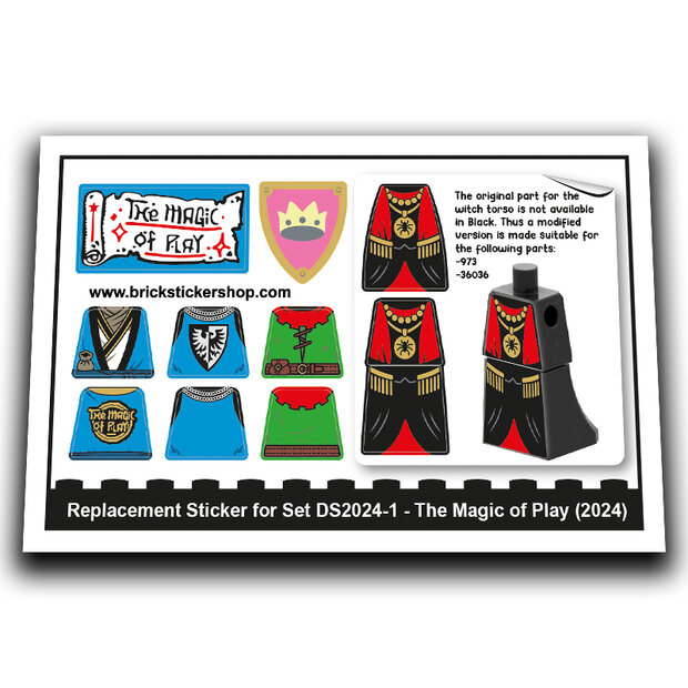 Replacement Sticker for Set DS2024 - The Magic of Play