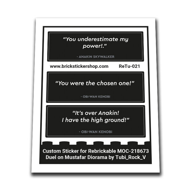 Custom Sticker - Duel on Mustafar Diorama by Tubi_Rock_V