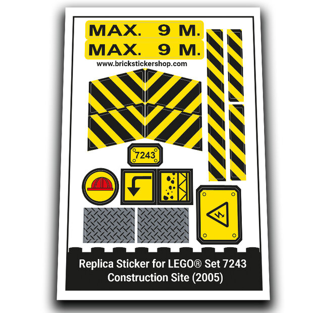 Replacement Sticker for Set 7243 - Construction Site
