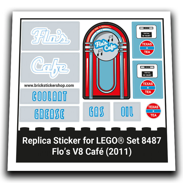 Replacement Sticker for Set 8487 - Flo&#039;s V8 Caf&eacute;