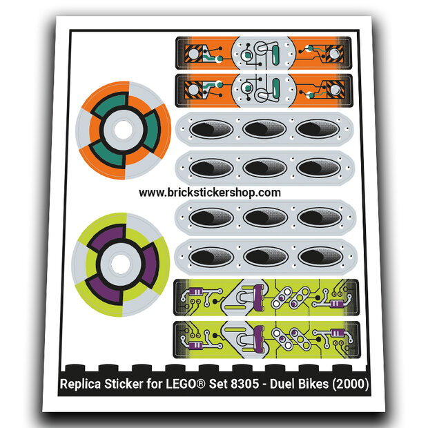 Pegatina de repuesto para set 8305 - Duel Bikes