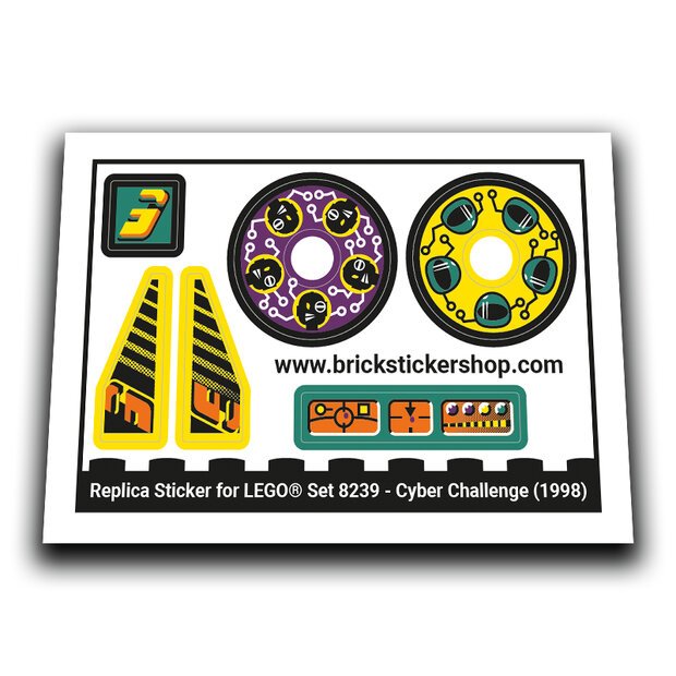 Pegatina de repuesto para set 8239 - Cyber Challenge