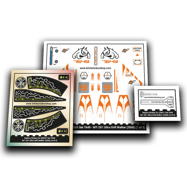 Replacement Sticker for Set 7649 - MT-201 Ultra-Drill Walker