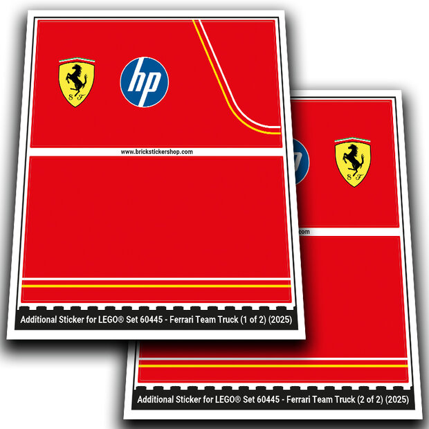 Alternative Sticker for Set 60445 - Truck with RB20 &amp; AMR24 Cars (Version 02)