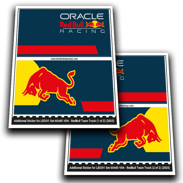 Alternative Sticker for Set 60445 - Truck with RB20 &amp; AMR24 Cars (Version 04)