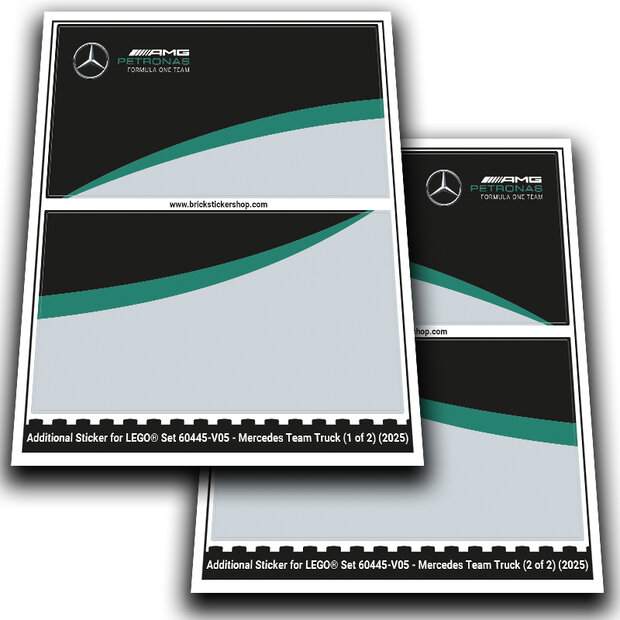 Alternative Sticker for Set 60445 - Truck with RB20 &amp; AMR24 Cars (Version 05)