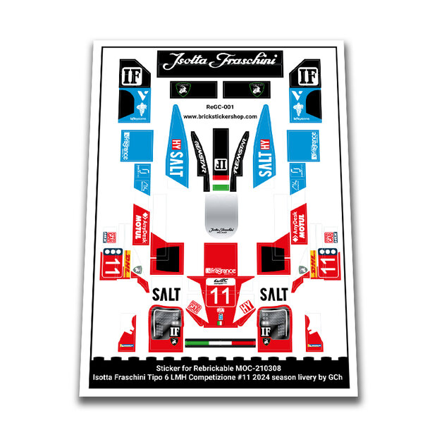 Custom Sticker - Isotta Fraschini Tipo 6 LMH Competizione #11 2024 season livery by GCh