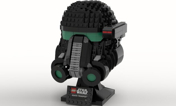 Custom Sticker - DeathTrooper Helmet &ndash; SW Lego Helmet Collection style by Albo.Lego