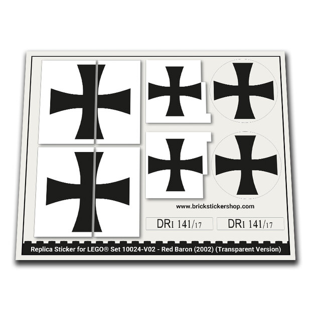 Replacement Sticker for Set 10024 - Red Baron (Transparent)