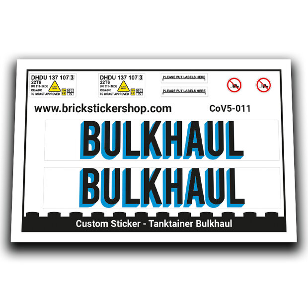 Custom Sticker - Tanktainer Bulkhaul