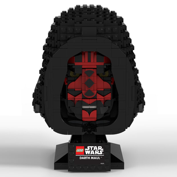 Custom Sticker - Darth Maul &ndash; SW Lego Helmet Collection style by Albo.Lego
