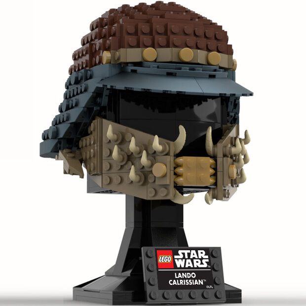 Custom Sticker - Lando Calrissian &ndash; SW Lego Helmet Collection style by Albo.Lego