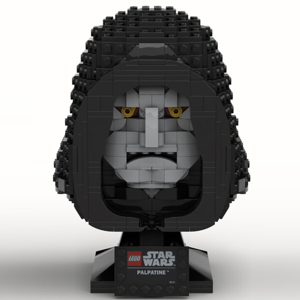 Custom Sticker - Emperor Palpatine &ndash; SW Lego Helmet Collection style by Albo.Lego