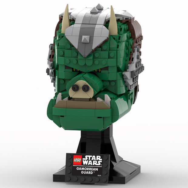 Custom Sticker - Gamorrean Guard &ndash; SW Lego Helmet Collection style by Albo.Lego