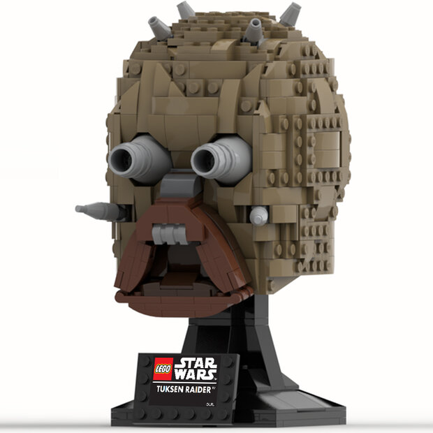 Custom Sticker - Tuksen Raider &ndash; SW Lego Helmet Collection style by Albo.Lego