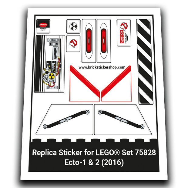 Replacement Sticker for Set 75828 - Ecto-1 &amp; 2